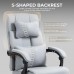 DOWINX Leather Office Chair, Ergonomic PU Gaming Computer Chair with Footrest, Lumbar Support, Swivel Wheels for Home, Office - LS-6653P
